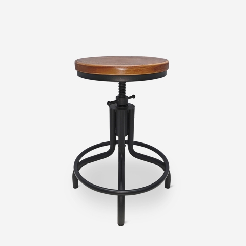 Sgabello per bar cucina in stile industriale regolabile a vite Skape Promozione