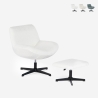 Poltrona girevole ergonomica da salotto in bouclé con poggiapiedi Janes Misure