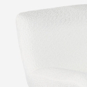 Poltrona girevole ergonomica da salotto in bouclé con poggiapiedi Janes Prezzo