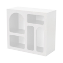 Libreria da terra bianca di design con vani curvi 80x37x74cm Lessa

Bibliothèque blanche au sol design avec des compartiments co