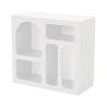 Libreria da terra bianca di design con vani curvi 80x37x74cm Lessa

Bibliothèque blanche au sol design avec des compartiments co