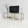 Moderner Metall- und Glastisch für Fernseher, 130 cm, Goldy Katalog