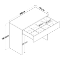 Mobile consolle postazione trucco bianco con cassetto a 8 scomparti Uppy Catalogo