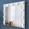 Mobile postazione trucco con cassetto specchio a LED e sgabello Tabs Sconti