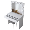 Mobile postazione trucco con cassetto specchio a LED e sgabello Tabs Catalogo