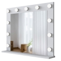 Mobile postazione trucco con cassetto specchio a LED e sgabello Tabs Stock