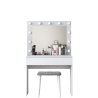 Mobile postazione trucco con cassetto specchio a LED e sgabello Tabs Scelta