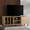 Mobile porta TV moderno 140cm in legno con antina e 5 scomparti Bodegas Promozione