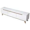 Mobile porta TV moderno 180cm bianco e legno con 3 ante Amelia Scelta