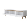 Mobile porta TV moderno 180cm bianco e legno con 3 ante Amelia Caratteristiche