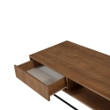 Tavolino da salotto moderno con vano a giorno e cassetto in legno Dale Sconti