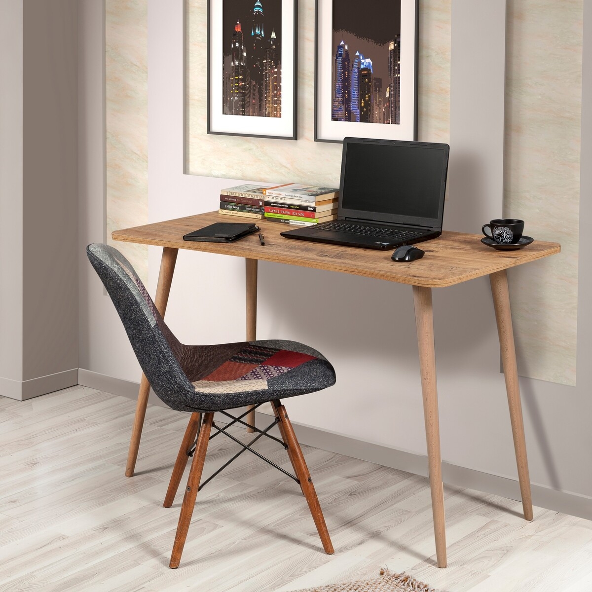 Scrivania ufficio moderna in legno 120x60cm naturale Fabio Promozione Scrivania ufficio moderna in legno 120x60cm naturale Fabio Promozione