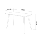Scrivania ufficio moderna in legno 120x60cm naturale Fabio Stock