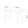 Scrivania ufficio moderna in legno 120x60cm naturale Fabio Stock