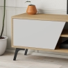 Mobile TV soggiorno moderno 180cm con 3 ante bianco e legno Fiona Offerta