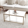 Tavolino da salotto moderno 90x60cm in metallo e vetro Astro Offerta