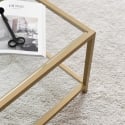 Tavolino da salotto moderno 90x60cm in metallo e vetro Astro Catalogo