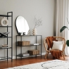 Consolle da ingresso moderna in metallo e vetro 3 ripiani 100x30x85cm Lola Saldi