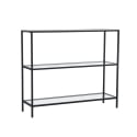 Consolle da ingresso moderna in metallo e vetro 3 ripiani 100x30x85cm Lola Offerta