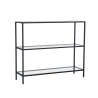 Consolle da ingresso moderna in metallo e vetro 3 ripiani 100x30x85cm Lola Offerta