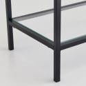 Consolle da ingresso moderna in metallo e vetro 3 ripiani 100x30x85cm Lola Misure