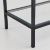 Consolle da ingresso moderna in metallo e vetro 3 ripiani 100x30x85cm Lola Misure