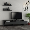 Moderner TV-Schrank 180cm mit Türen und 2 Wandregalen Gara Verkauf