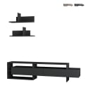 Moderner TV-Schrank 180cm mit Türen und 2 Wandregalen Gara Aktion