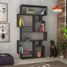 Bibliothèque murale moderne avec 10 compartiments 96x25x168cm Karmato Vente