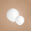 Lampada da tavolo rotonda in vetro bianco Ø20cm Area S Promozione