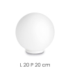 Lampada da tavolo rotonda in vetro bianco Ø20cm Area S Saldi