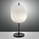 Lampada da tavolo elegante in vetro soffiato e metallo nero Domizia-T Vendita
