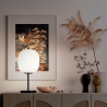 Lampada da tavolo elegante in vetro soffiato e metallo nero Domizia-T Sconti