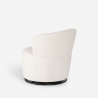 Poltroncina moderna girevole da salotto in tessuto bouclè Yammy Catalogo