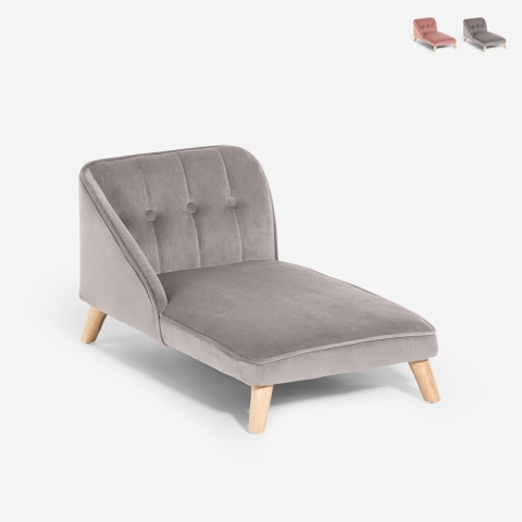 Chaise longue divano per cani e gatti in velluto Serin Promozione