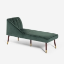 Dormeuse vintage chaise longue sinistra classica in velluto Agos Sconti