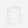 Pouf bouclé contenitore di design a cilindro per soggiorno  Mugi Sconti