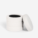 Pouf bouclé contenitore di design a cilindro per soggiorno  Mugi Catalogo