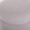 Pouf poggiapiedi basso per soggiorno in tessuto  teddy bouclé Raion Catalogo