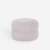 Pouf poggiapiedi basso per soggiorno in tessuto  teddy bouclé Raion Sconti