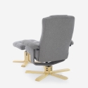 Poltrona relax ergonomica massaggiante e riscaldante con poggiapiedi Nairo Offerta