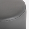 Pouf poggiapiedi di design a cilindro in similpelle bianco grigio Hebi Stock