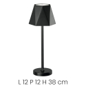 Lampada da tavolo senza fili portatile touch in/outdoor Fiji Misure