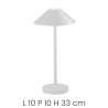 Lampada da tavolo senza fili portatile touch in/outdoor Moon Modello