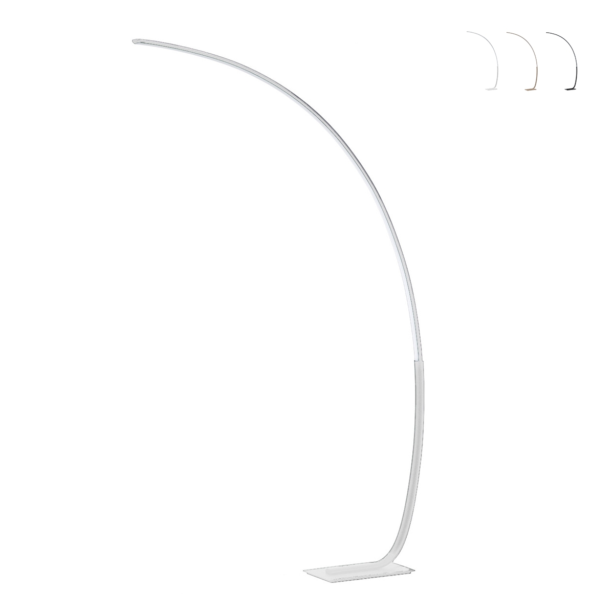 Lampada da terra ad arco con LED in metallo H160cm Keep Saldi