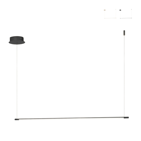 Lampe suspendue avec barre LED en métal 120 cm Genius L Promotion