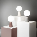 Lampada da tavolo moderna in cemento paralume rotondo H33cm Rock Table Saldi