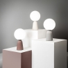 Lampada da tavolo moderna in cemento paralume rotondo H33cm Rock Table Saldi