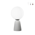 Lampada da tavolo moderna in cemento paralume rotondo H33cm Rock Table Promozione