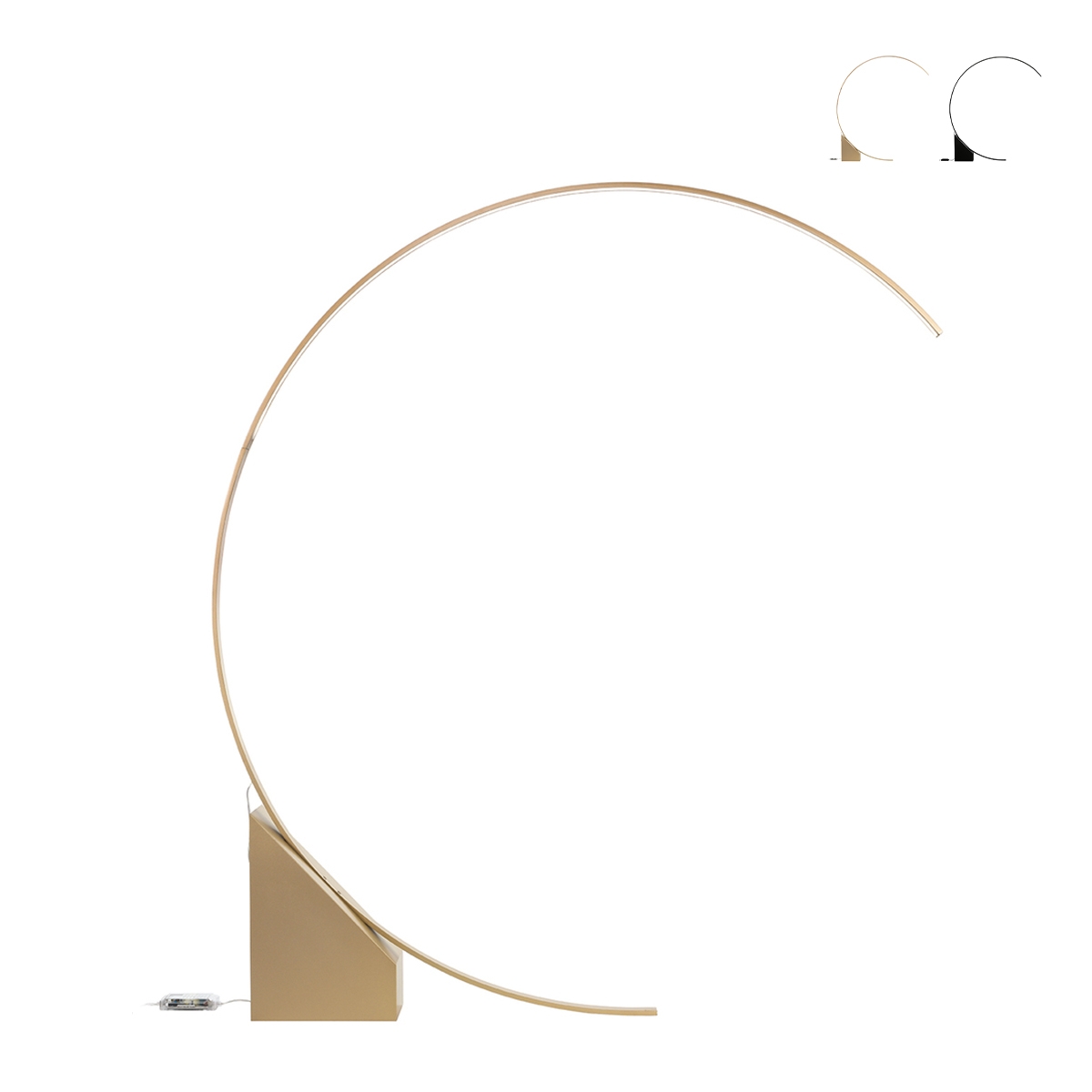 Lampe sur pied arc LED H204cm en métal Rune Vente Lampe sur pied arc LED H204cm en métal Rune Vente